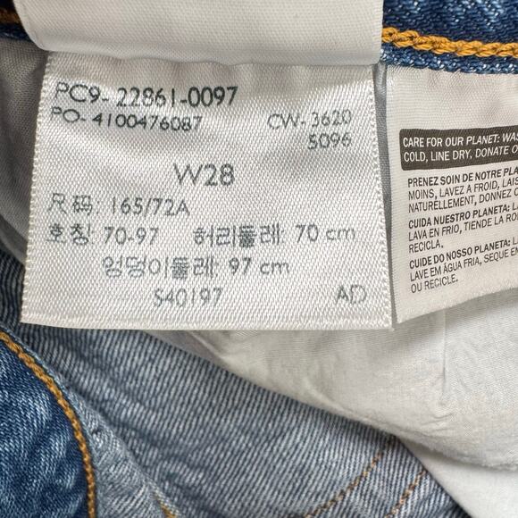 Levi's High-Rise Wedgie Straight Cropped Button Fly Jeans Cotton Womens Size 28 - Picture 9 of 12